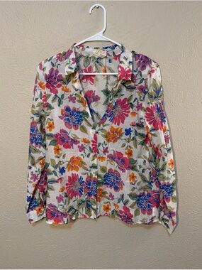 Floral Button-Up Shirt - White Multi